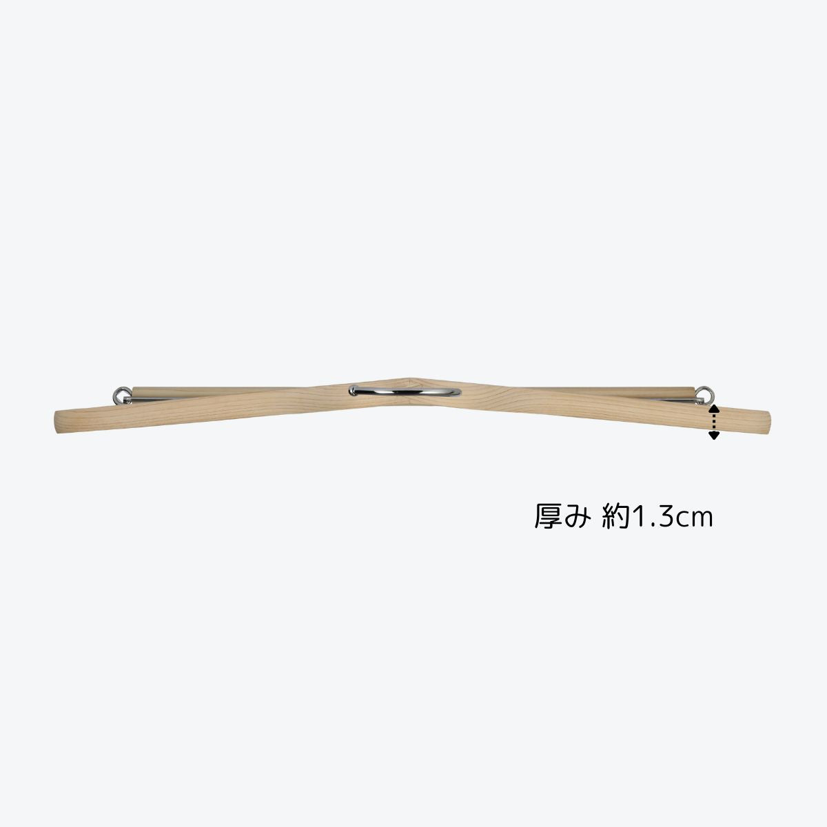 ヒノキの薄型ハンガーシャツ用｜バー付き